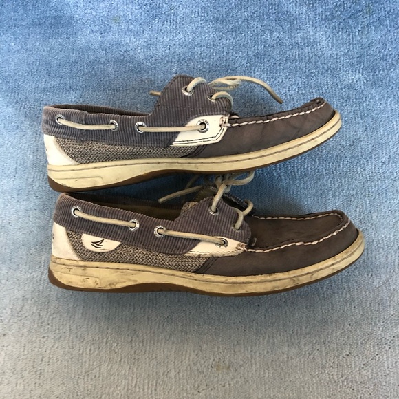 ⚠️LAST CHANCE Sperry Grey Corduroy Top Siders - Picture 3 of 3